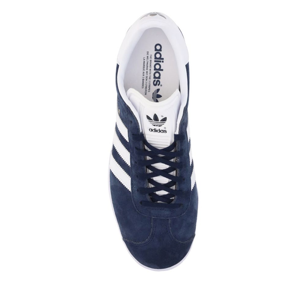 Adidas Blue Nubuc Leather Low Top Sneakers