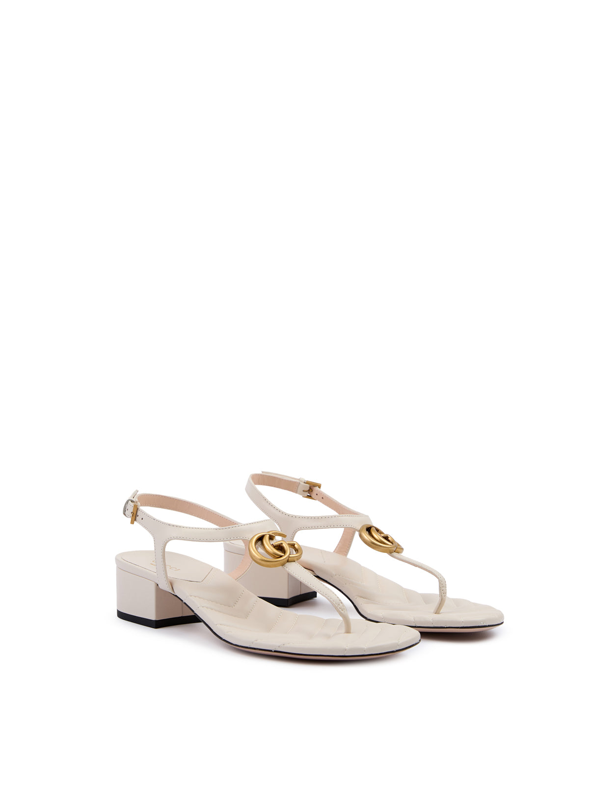 Gucci Mystic White Nappa Charlotte Leather Sandals