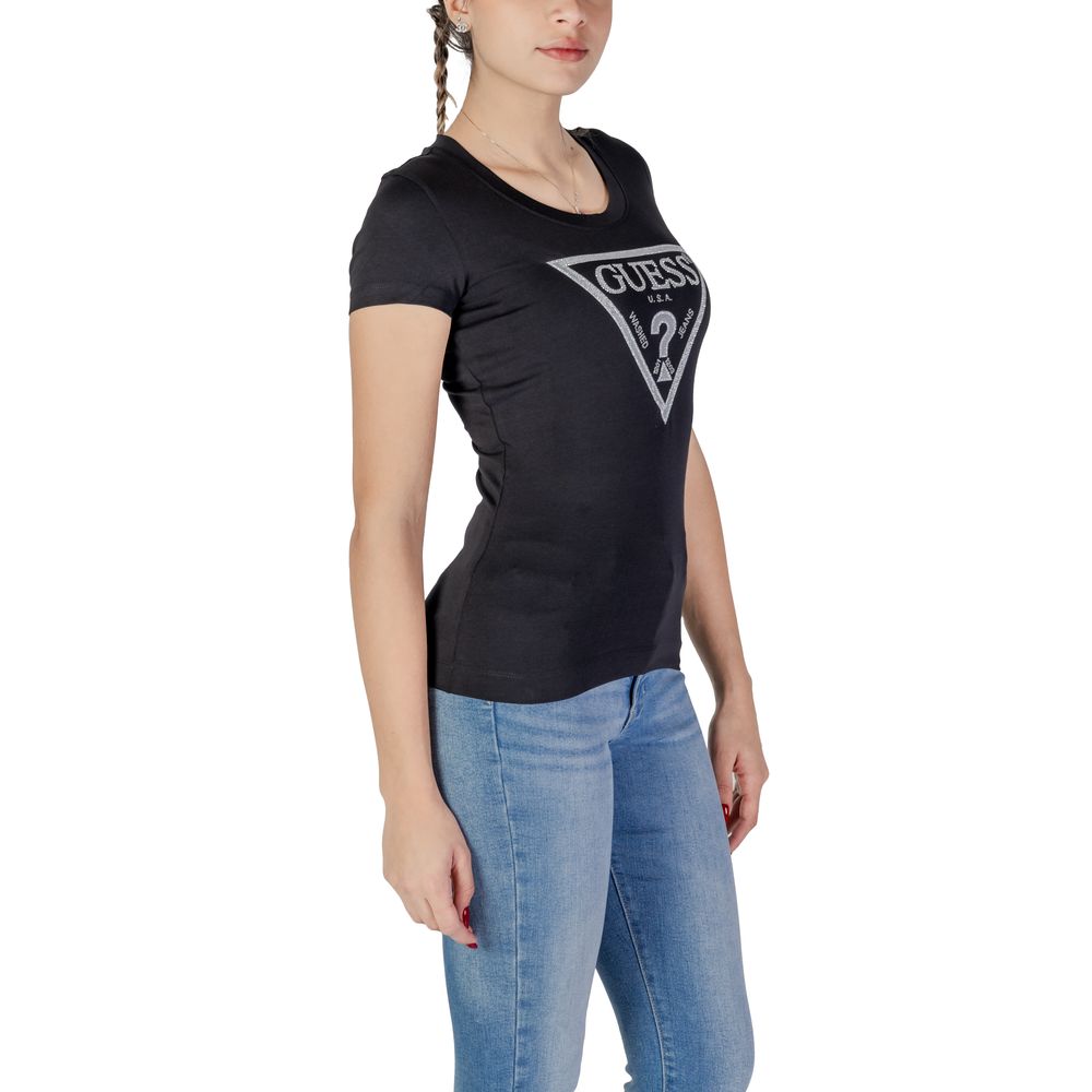 Guess Black Cotton T-Shirt