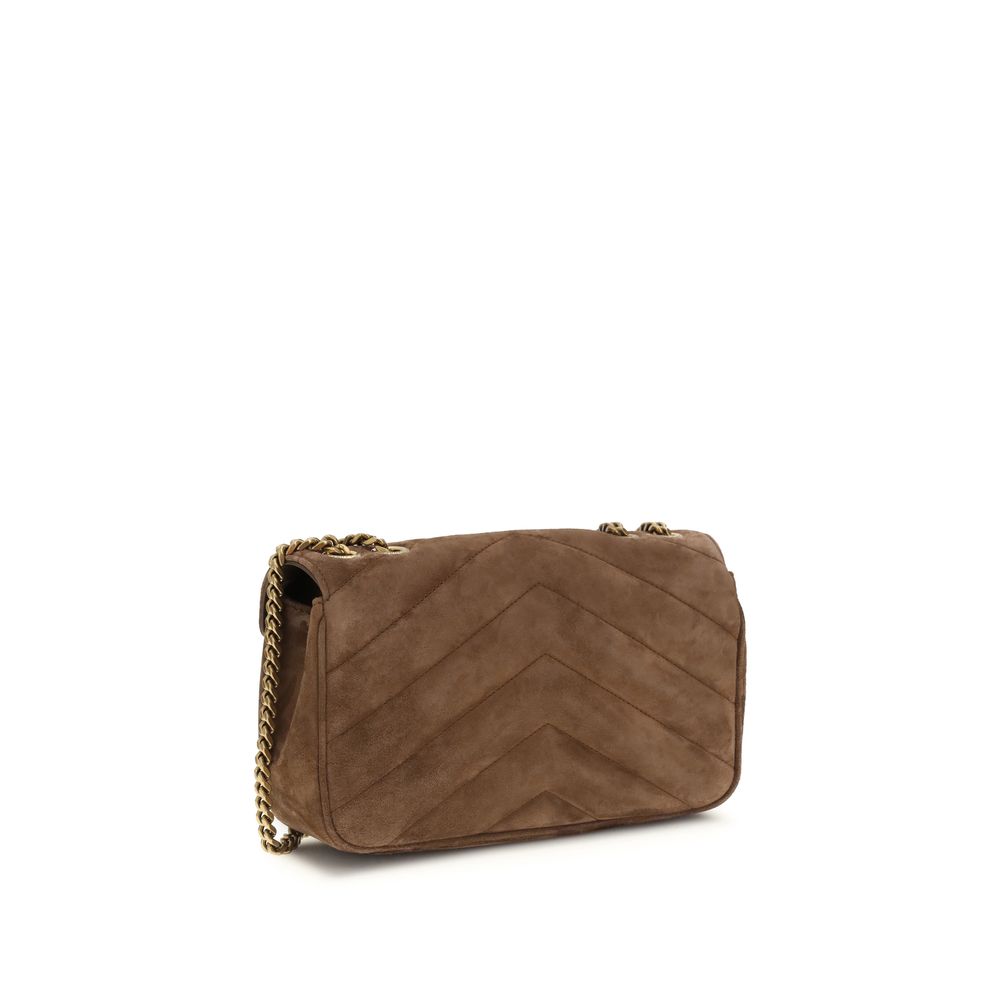 Saint Laurent Brown Calf Leather Bos Taurus Shoulder Bag