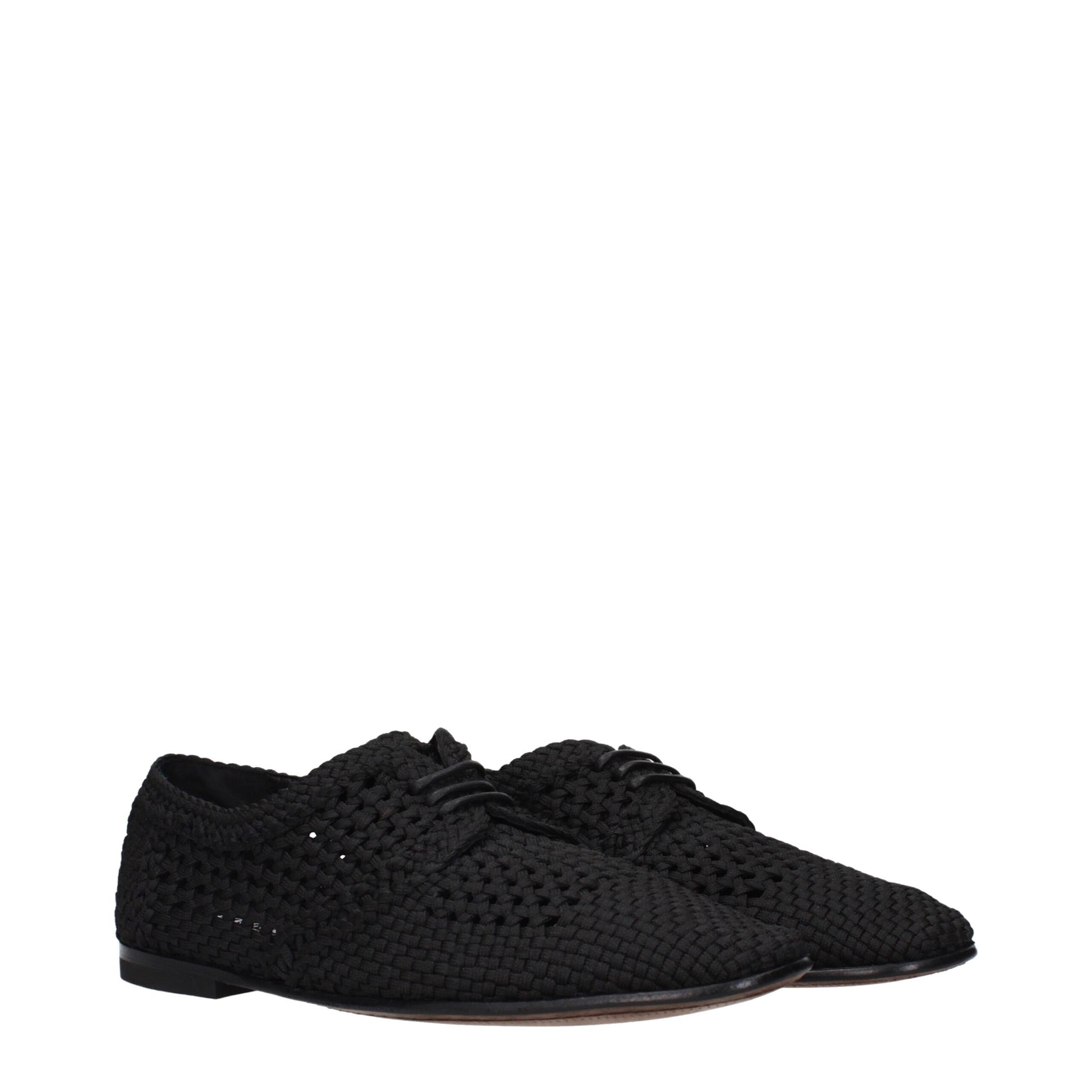Dolce & Gabbana Black Fabric Oxfords And Derbies