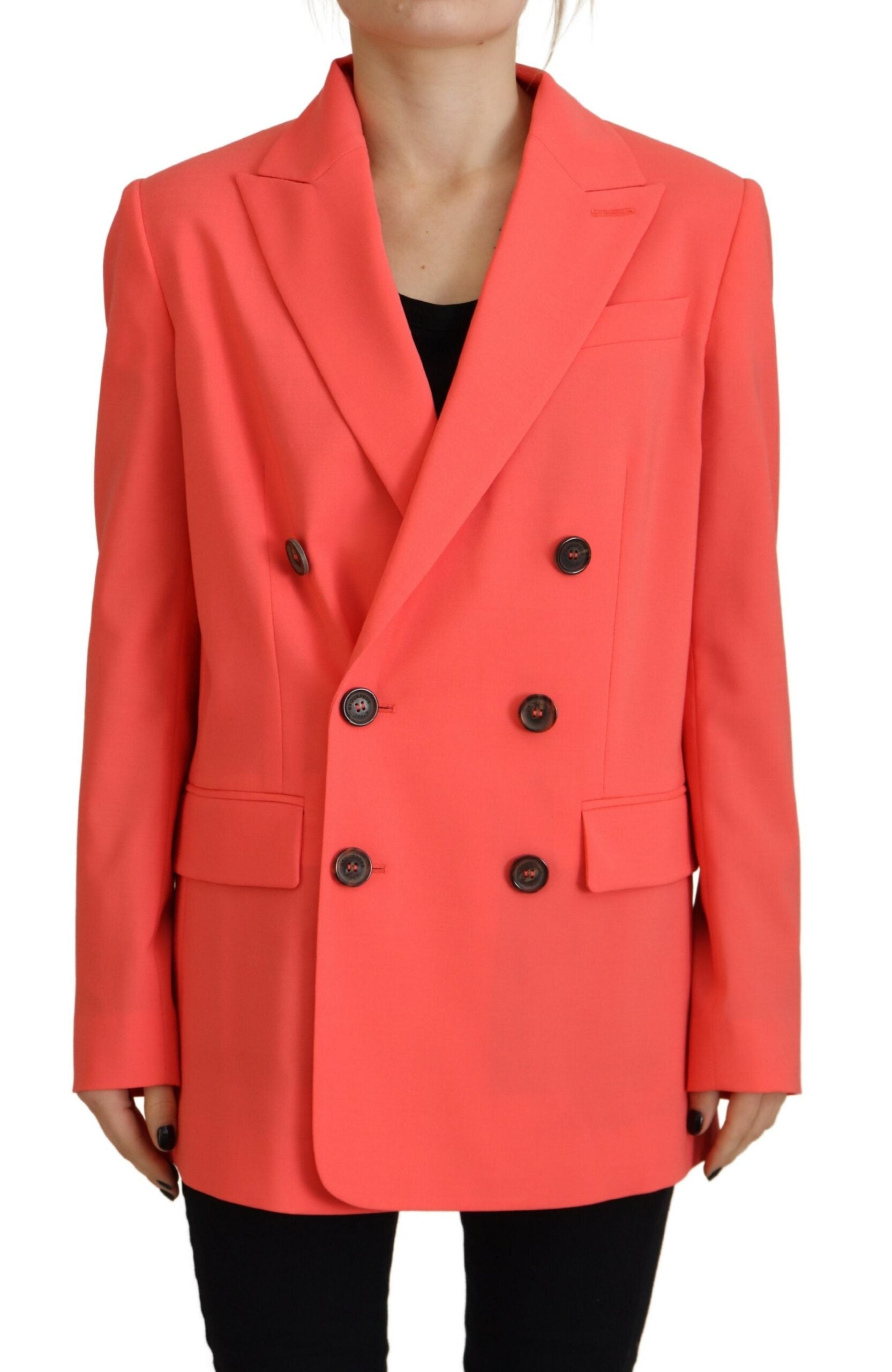 Dsquared¬≤ Pink Double Breasted Coat Blazer Jacket