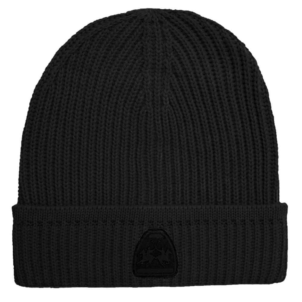 La Martina Black Acrylic Men Beanie