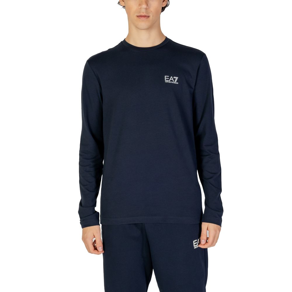 EA7 Emporio Armani Blue Cotton Long Sleeve