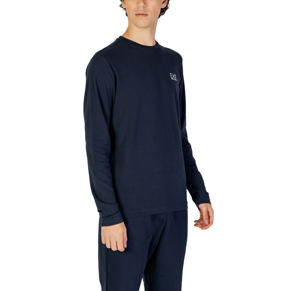 EA7 Emporio Armani Blue Cotton Long Sleeve