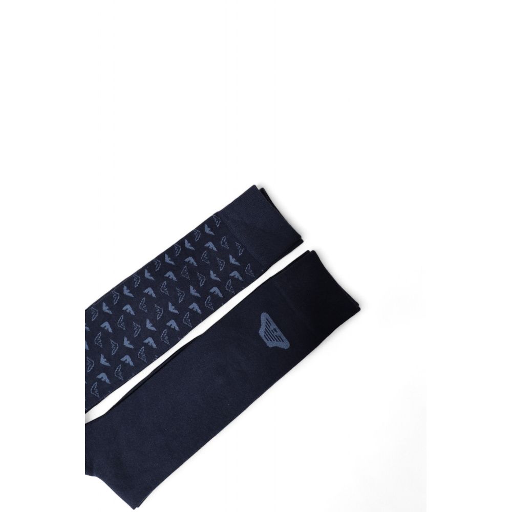 Emporio Armani Underwear Blue Cotton Socks
