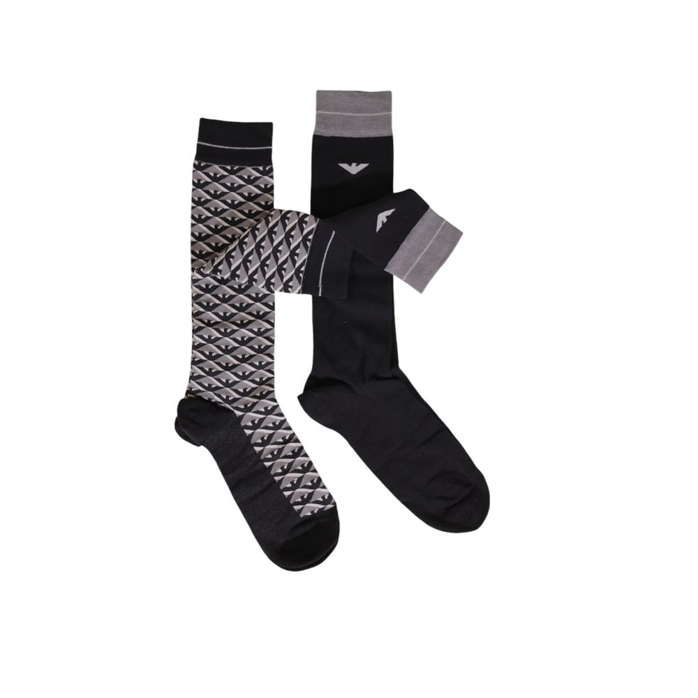 Emporio Armani Underwear Gray Cotton Socks