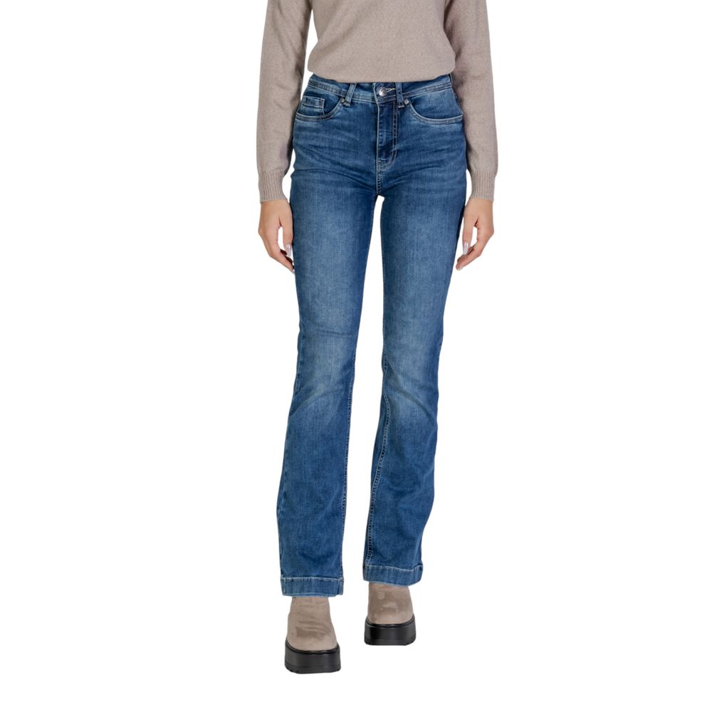 Street One Blue Cotton Mom Jeans