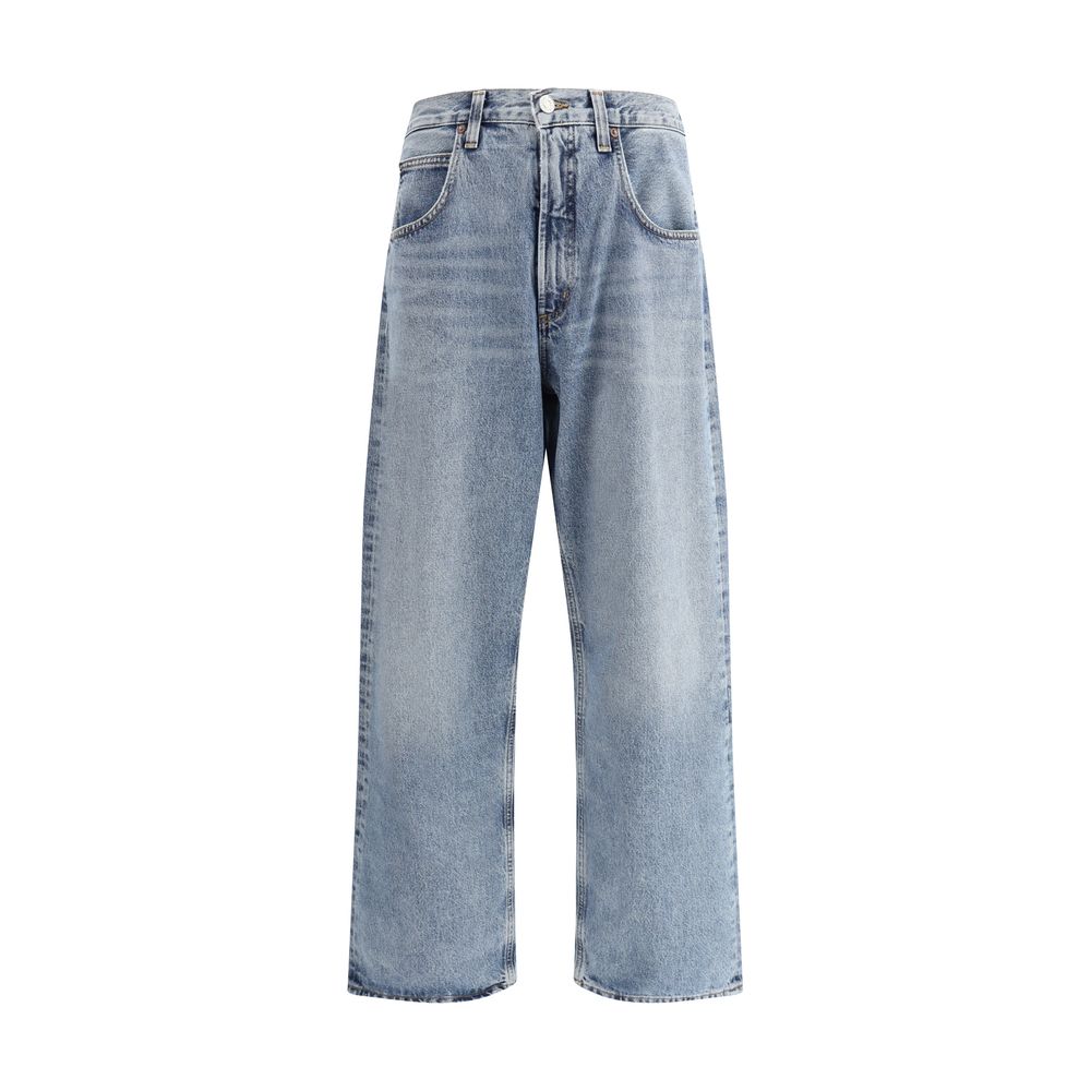 Agolde Light Blue Cotton High-Waisted Jean