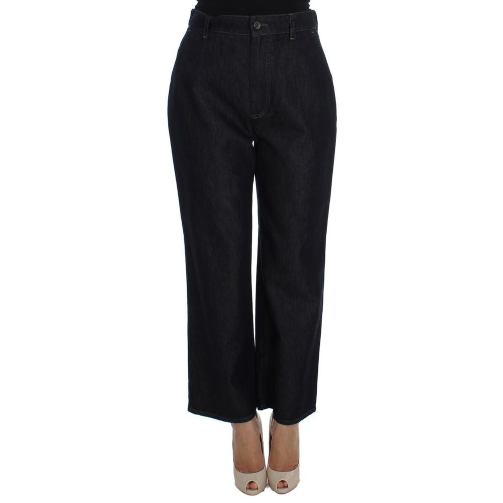Dolce & Gabbana Blue Cotton Flared Jeans