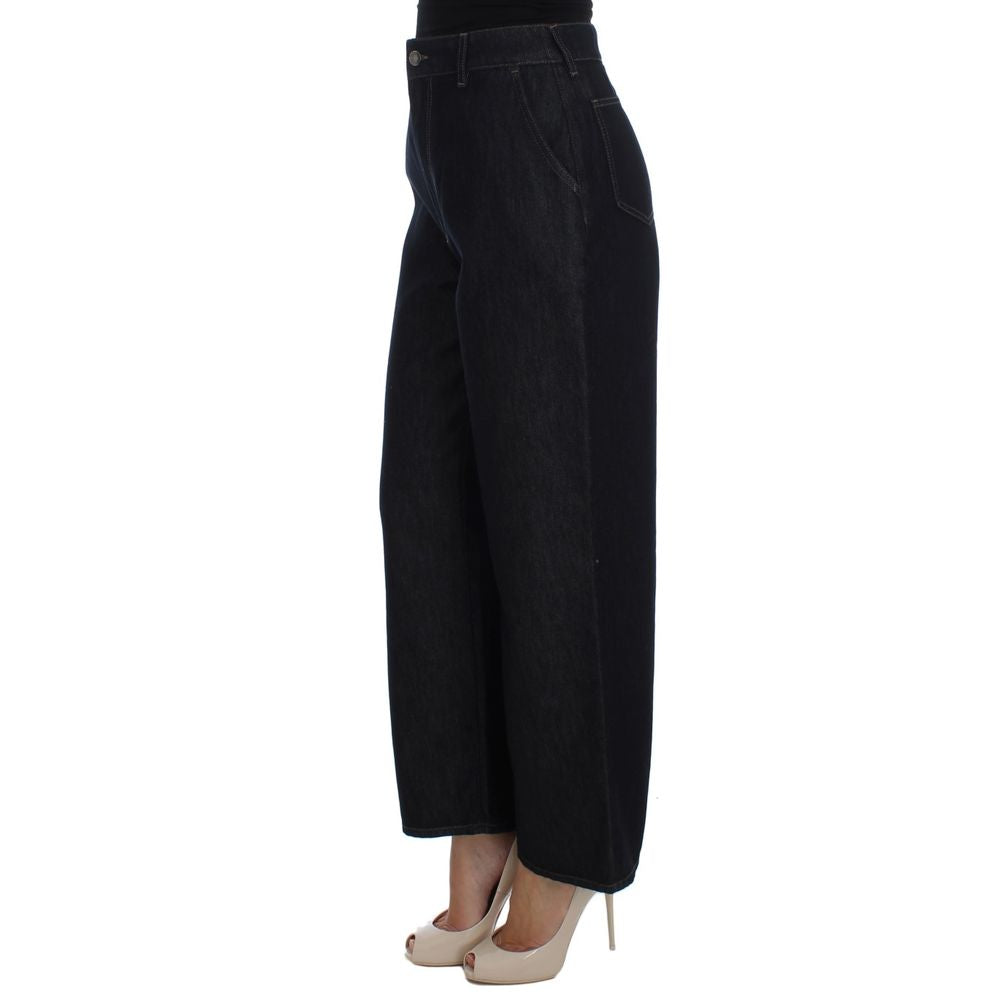 Dolce & Gabbana Blue Cotton Flared Jeans