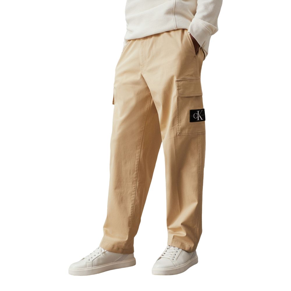 Calvin Klein Beige Cotton Cargo Pants