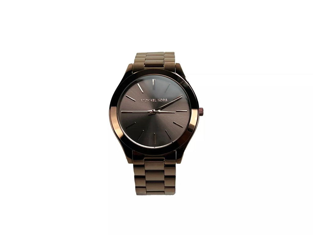 Michael Kors Slim Runway Brown Stainless Steel Watch MK3418 NO BOX
