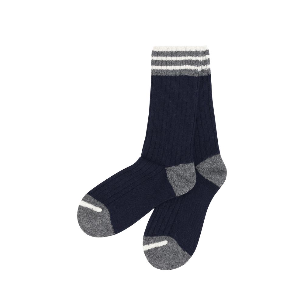 Brunello Cucinelli Black Cashmere Socks