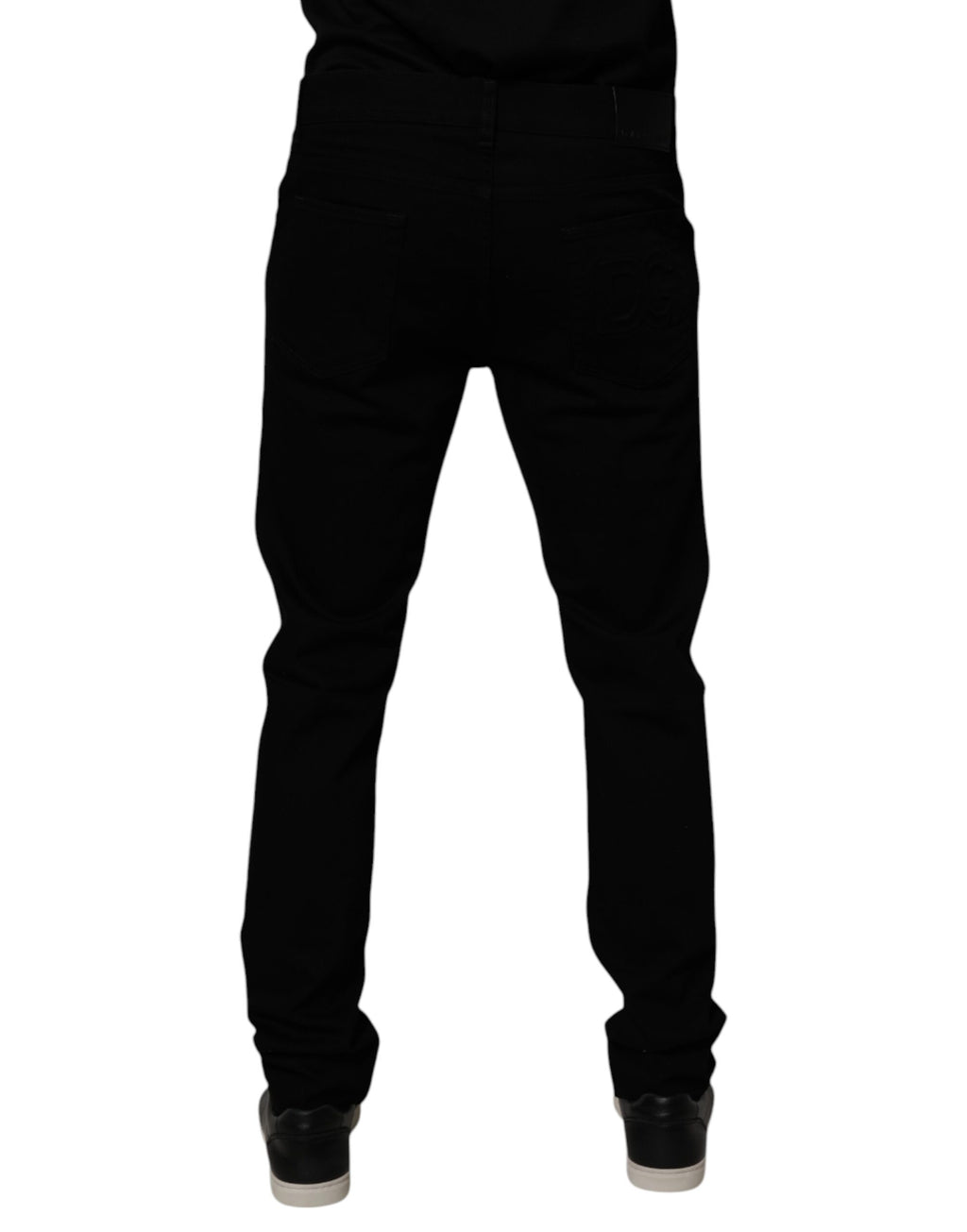 Dolce & Gabbana Black Cotton Stretch Slim Fit Men Denim Jeans