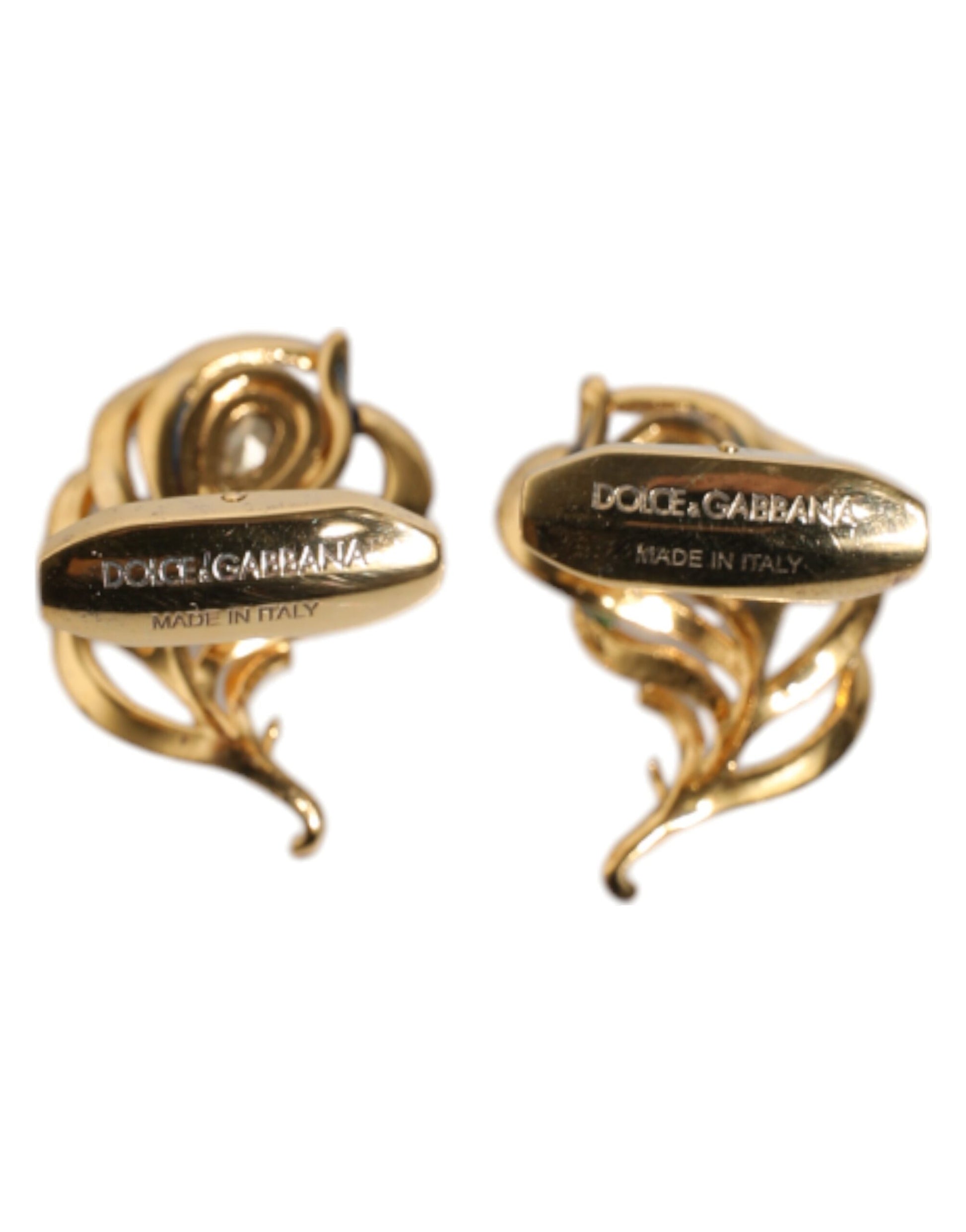 Dolce & Gabbana Multicolor Peacock Feathers 925 Sterling Silver Cufflink