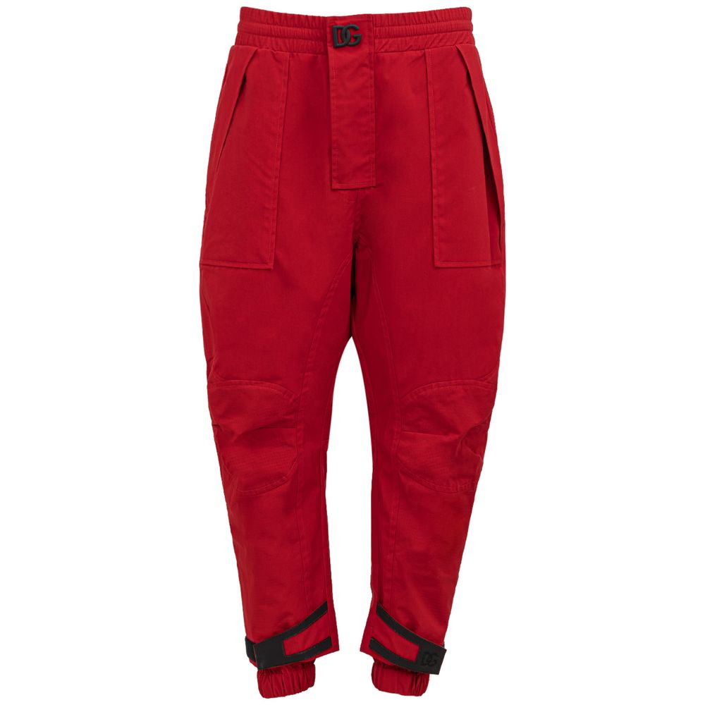 Dolce & Gabbana Red Polyamide Athletic Pants