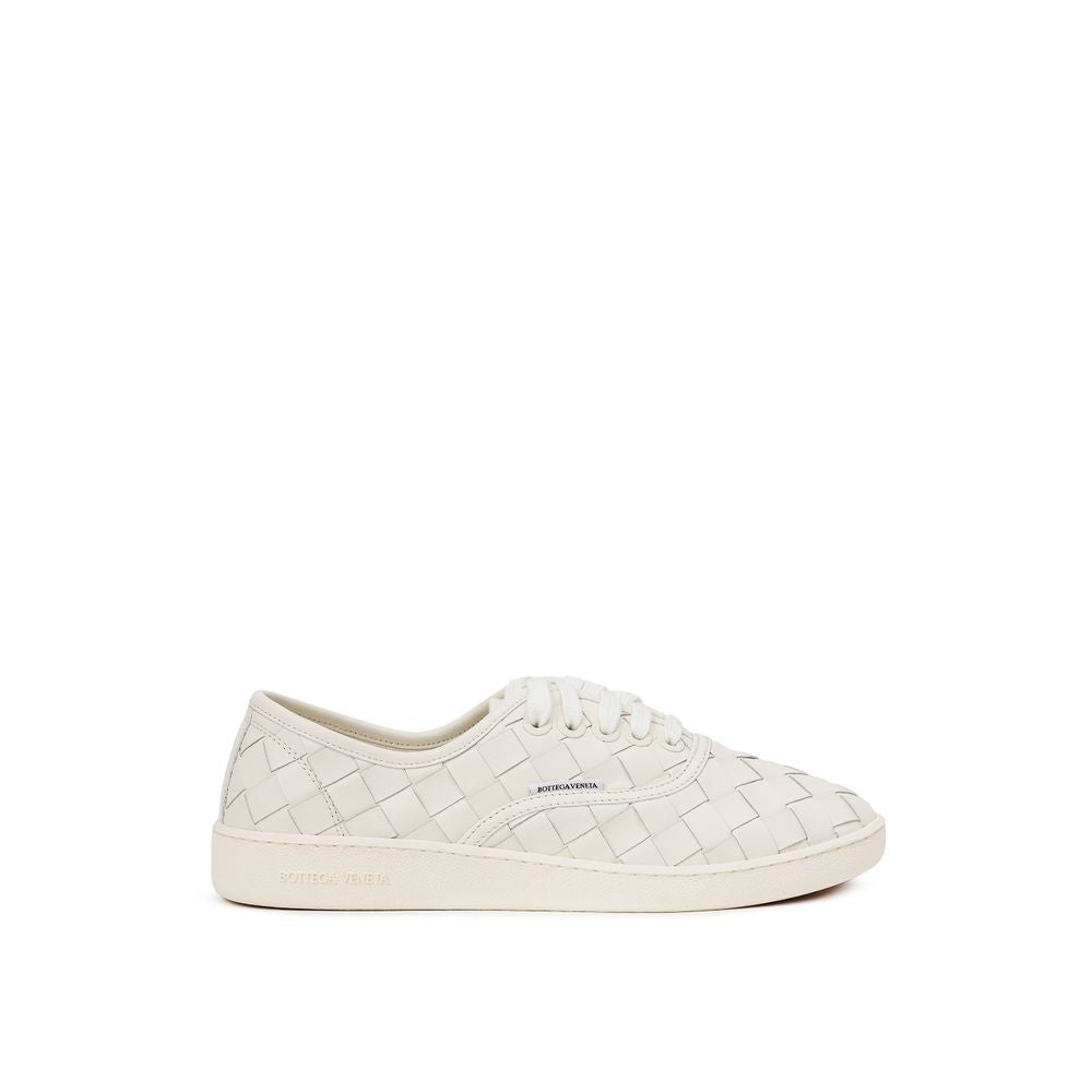 Bottega Veneta White Leather Low Top Sneakers