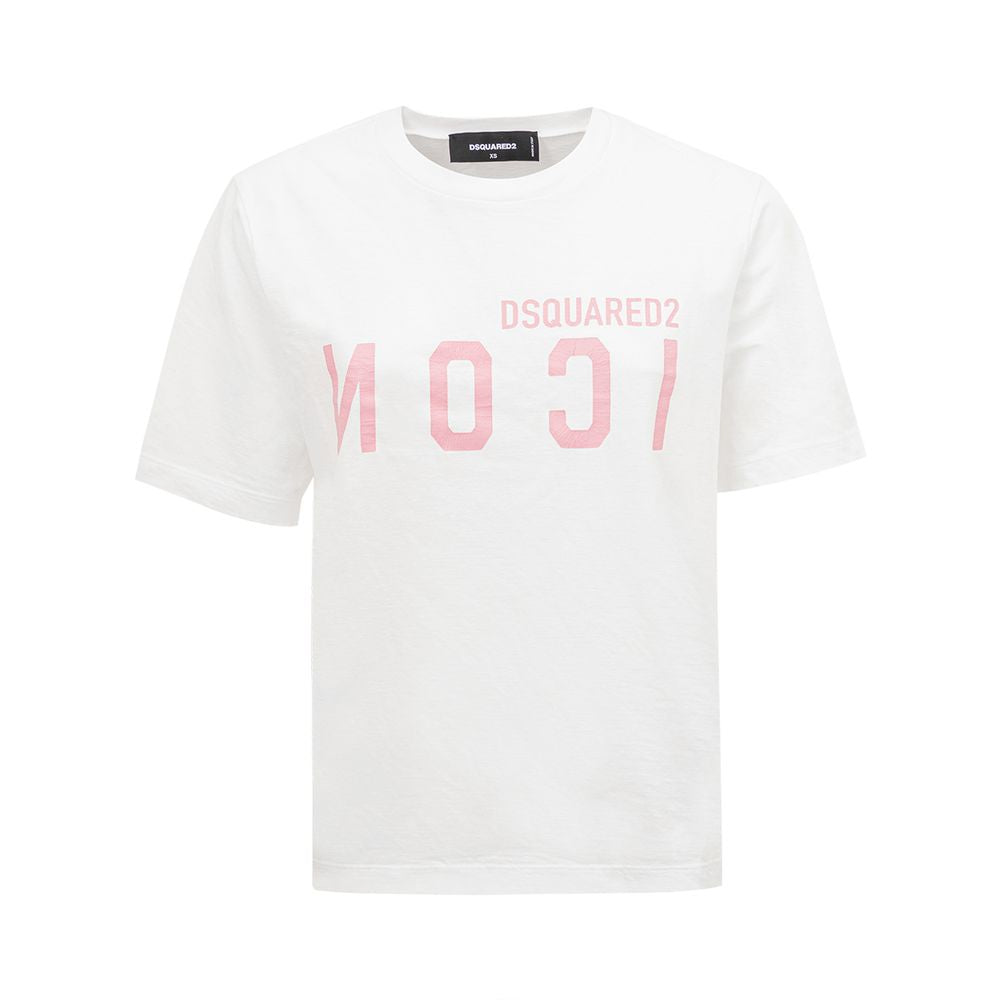 Dsquared¬≤ Elegant Cotton White Tee for Stylish Women