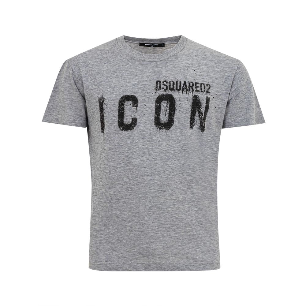 Dsquared¬≤ Sleek Gray Cotton Tee for Stylish Men