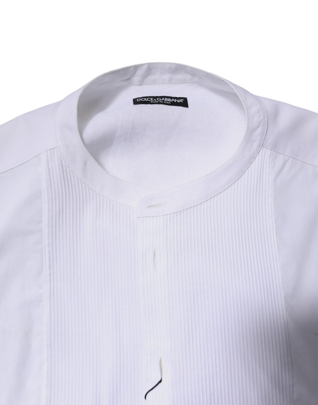 Dolce & Gabbana White Cotton Button Down Long Sleeves Shirt