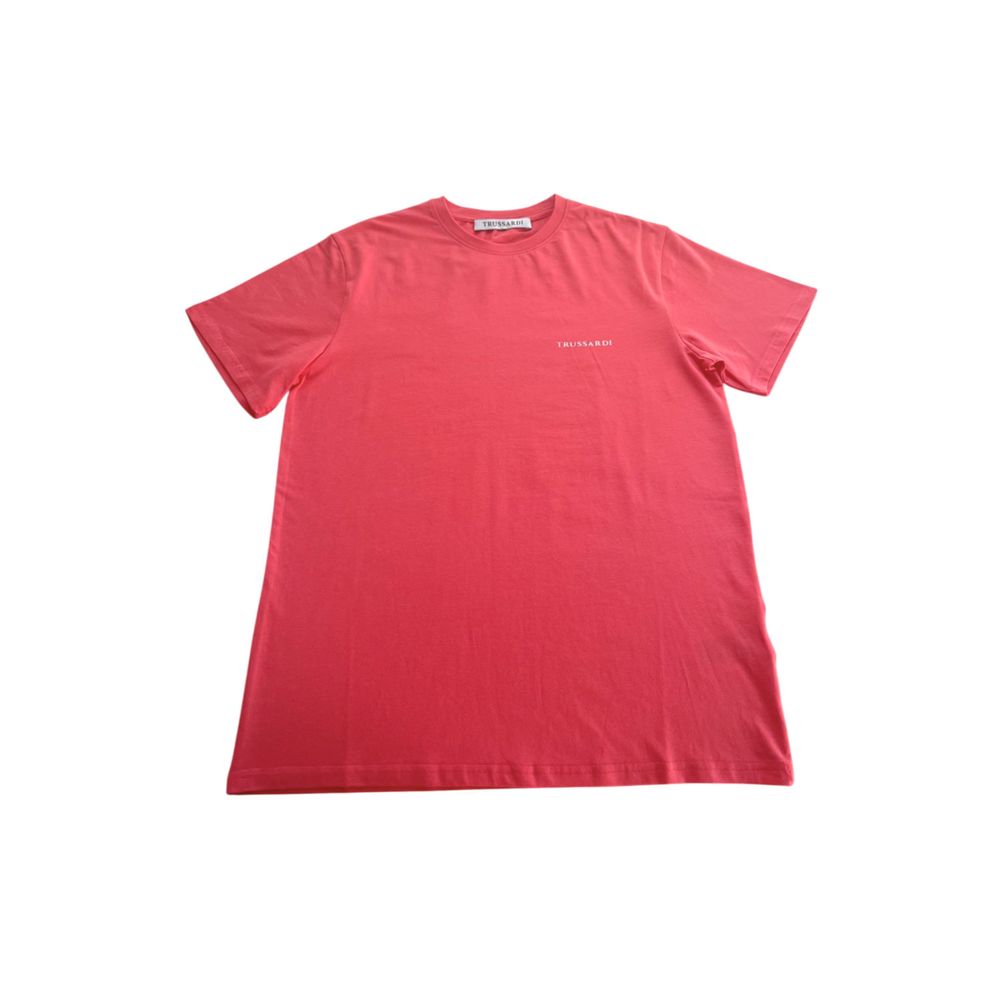 Trussardi Beachwear Red Cotton Men T-Shirt
