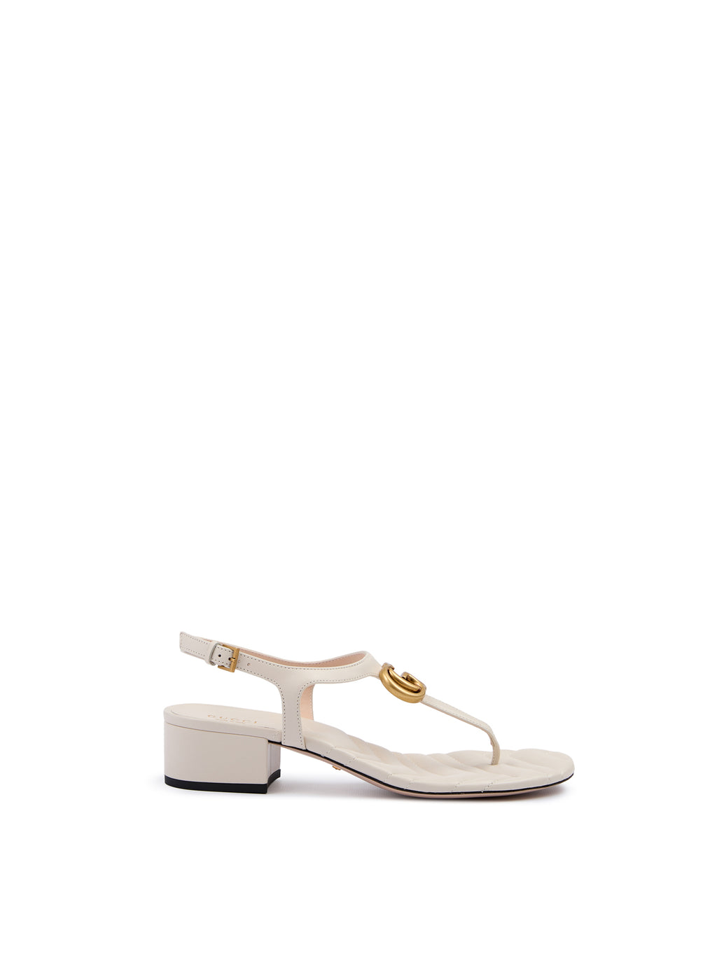 Gucci Mystic White Nappa Charlotte Leather Sandals