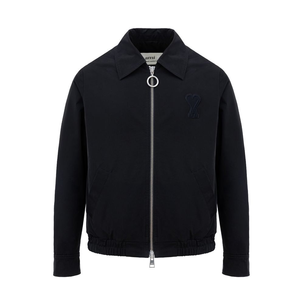 Ami Paris Black Polyester Bomber