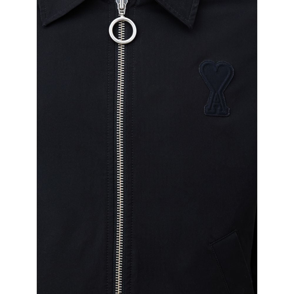 Ami Paris Black Polyester Bomber