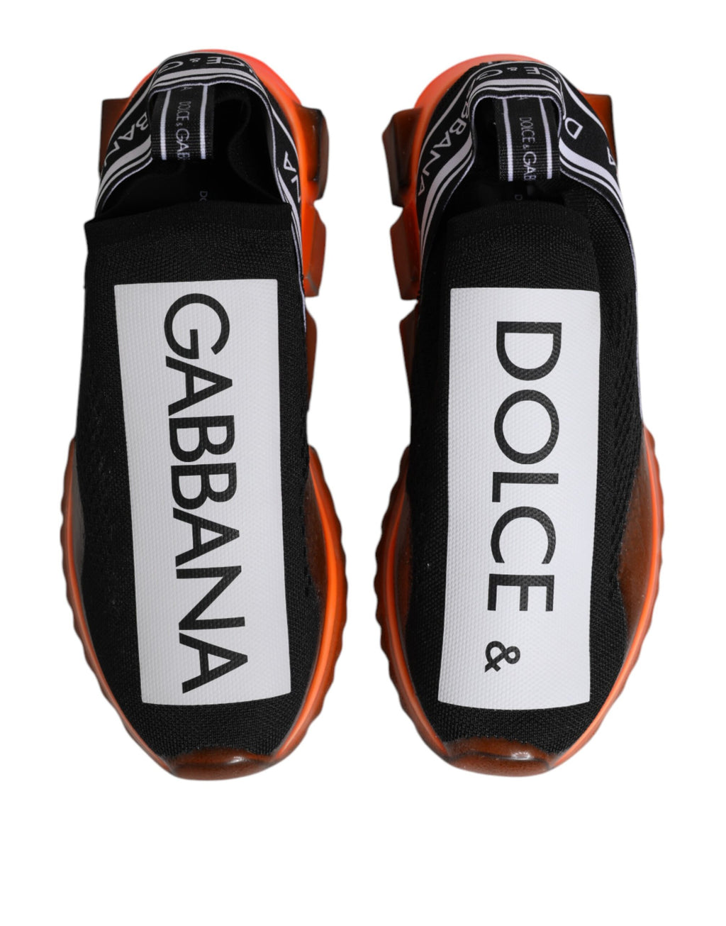 Dolce & Gabbana Black White Slip On Sorrento Sneakers Shoes