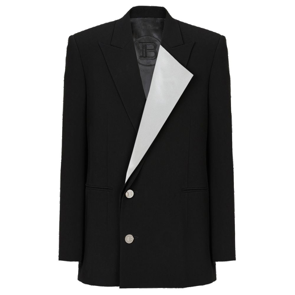 Balmain Black Viscose Women Blazer