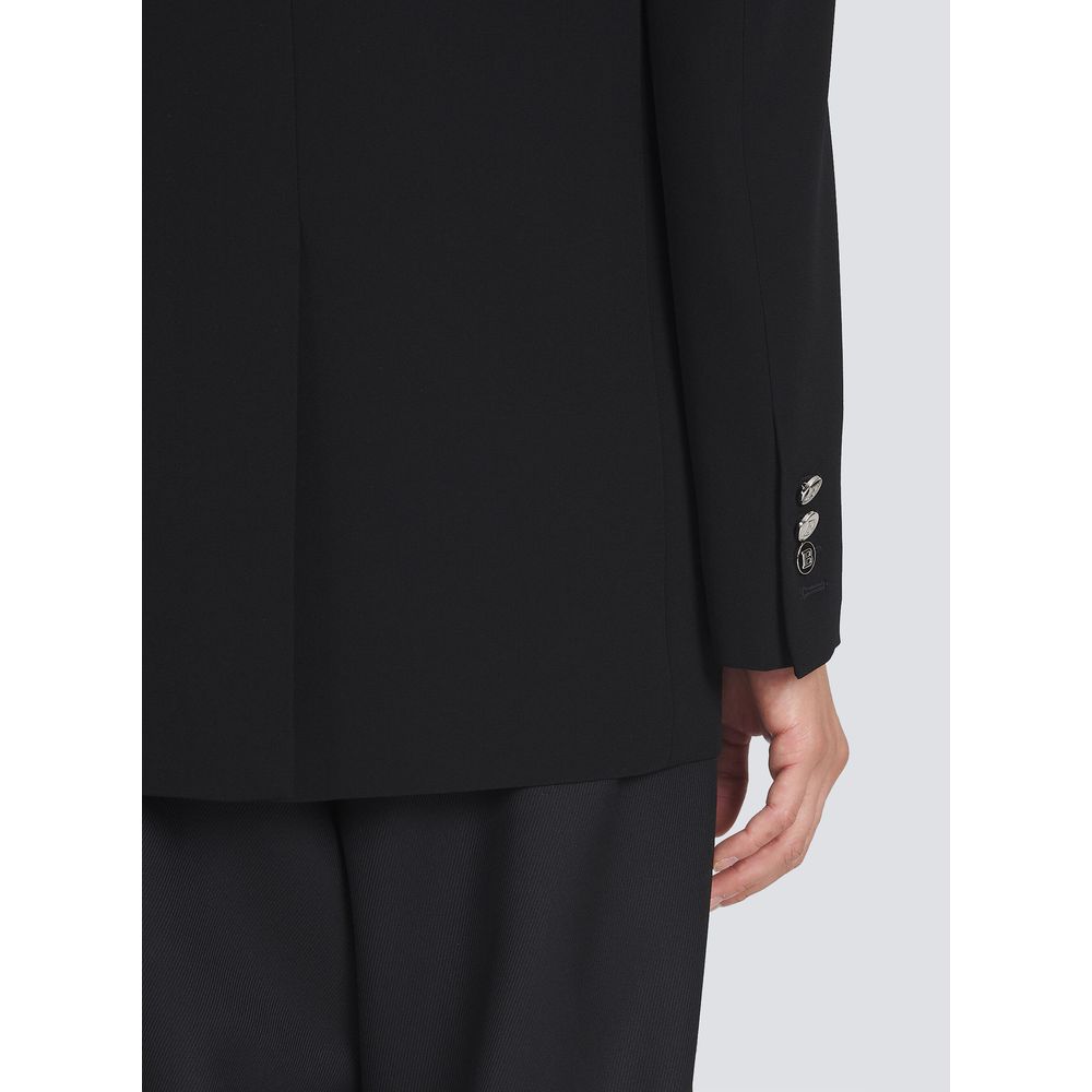 Balmain Black Viscose Women Blazer