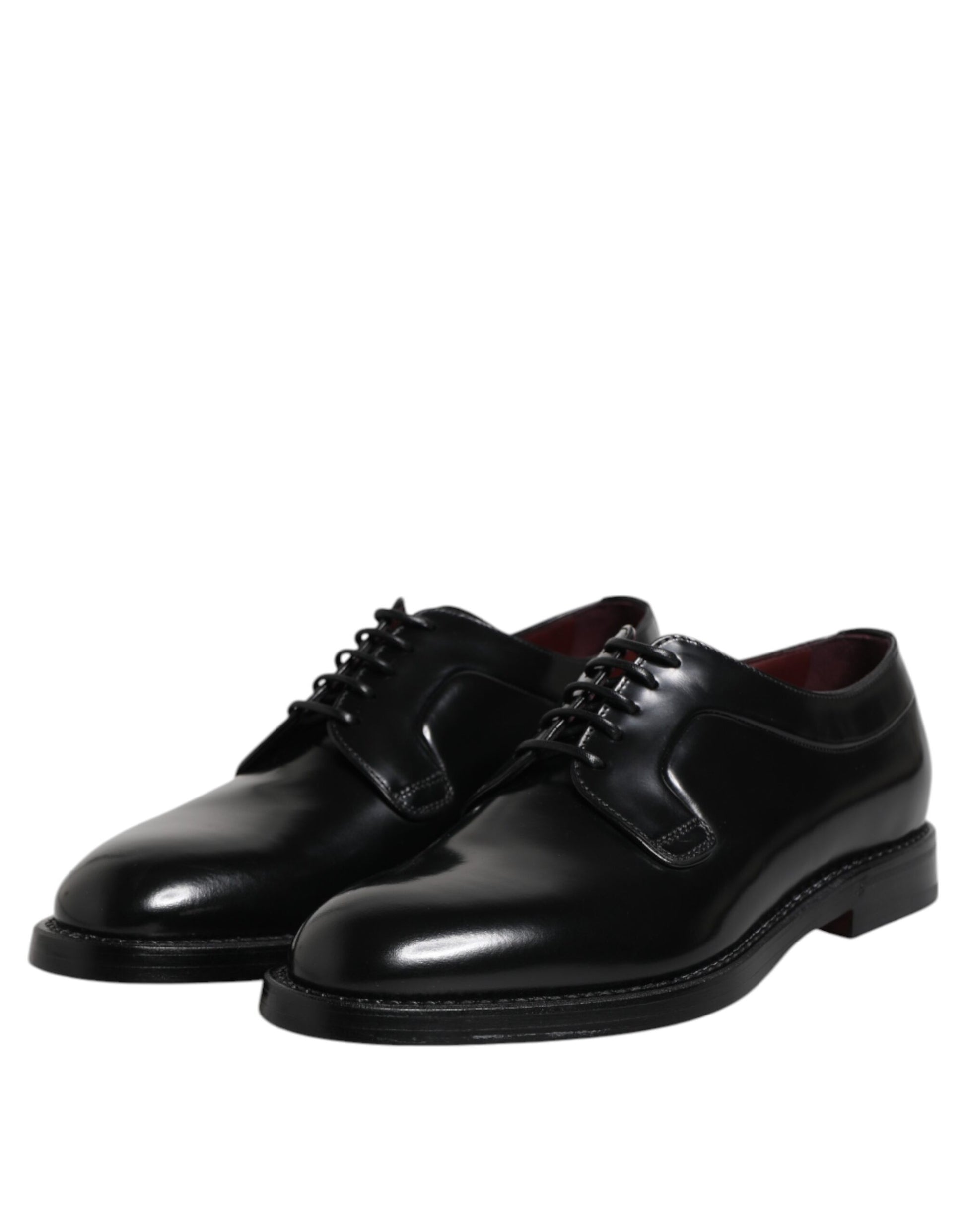 Dolce & Gabbana Black Leather Lace Up Derby Dress Formal Shoes