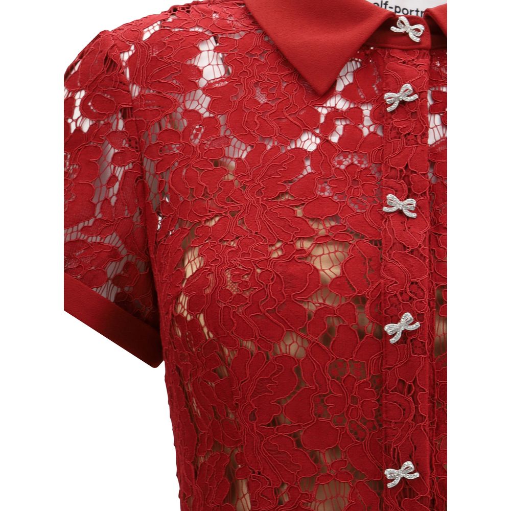 Self-Portrait Red Cotton Casual Dress