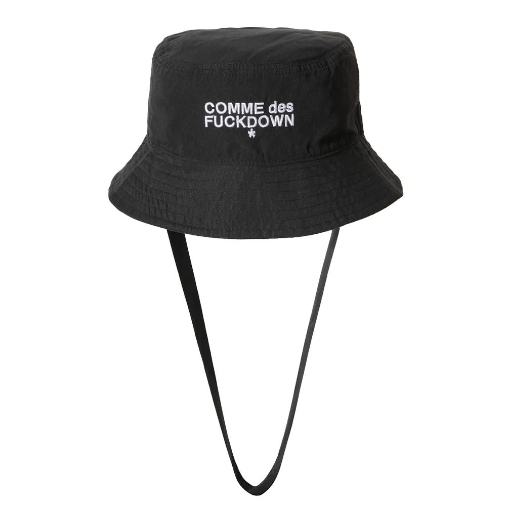 Comme Des Fuckdown Black Polyester Hats & Cap