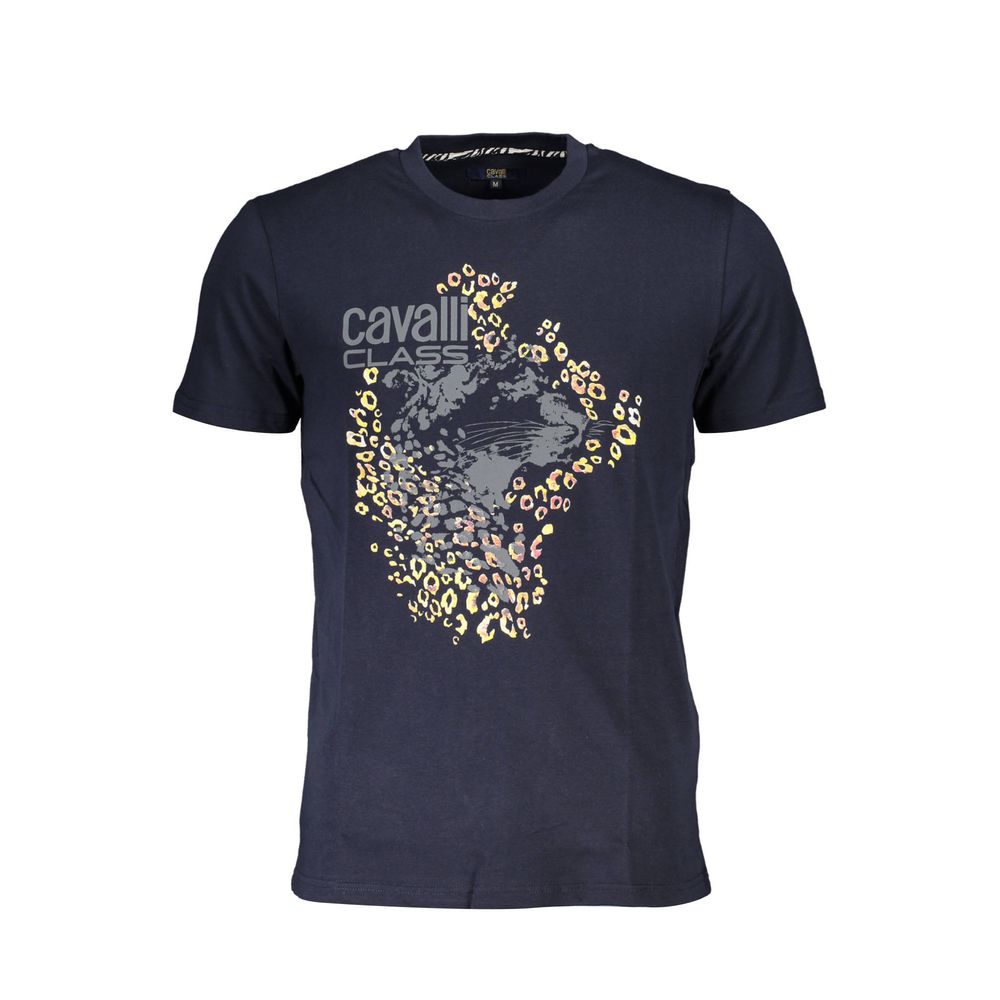 Cavalli Class Blue Cotton T-Shirt