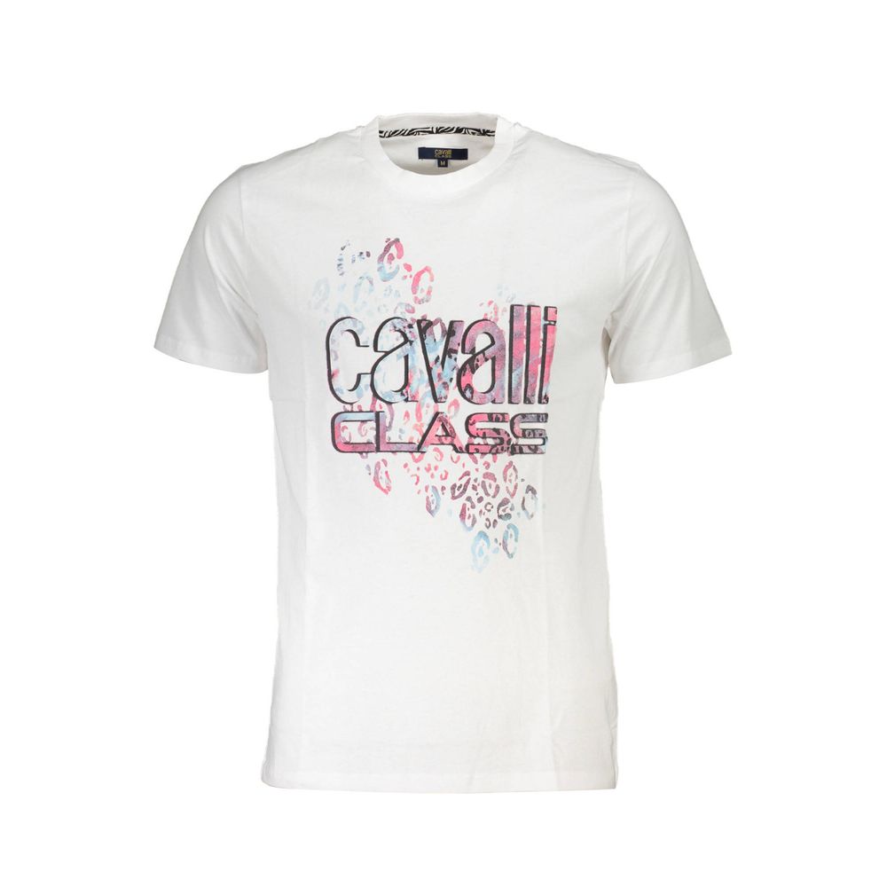 Cavalli Class White Cotton T-Shirt