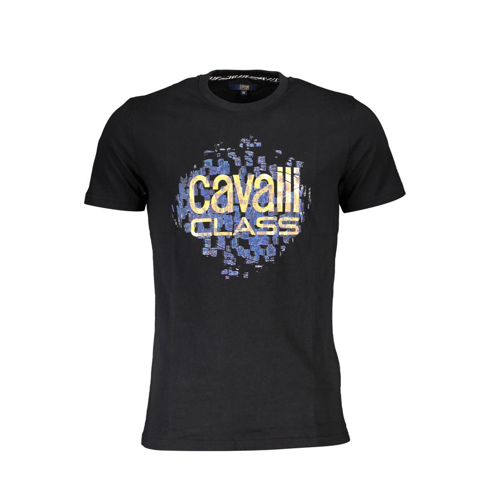 Cavalli Class Black Cotton T-Shirt