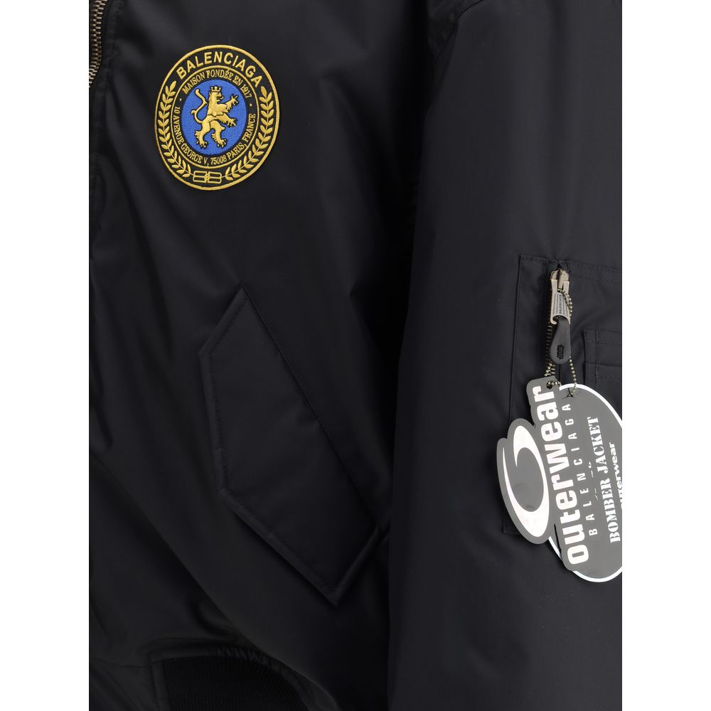 Balenciaga Black Polyamide Bomber