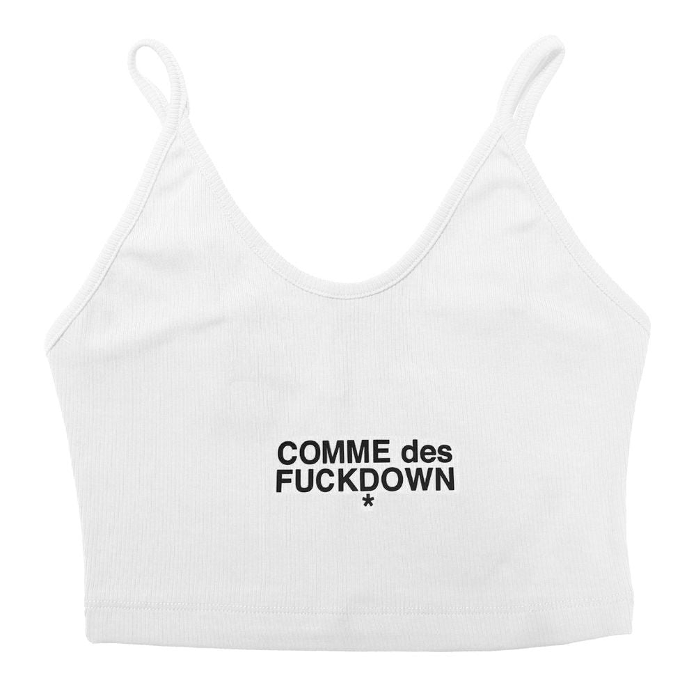 Comme Des Fuckdown White Cotton Tops & T-Shirt