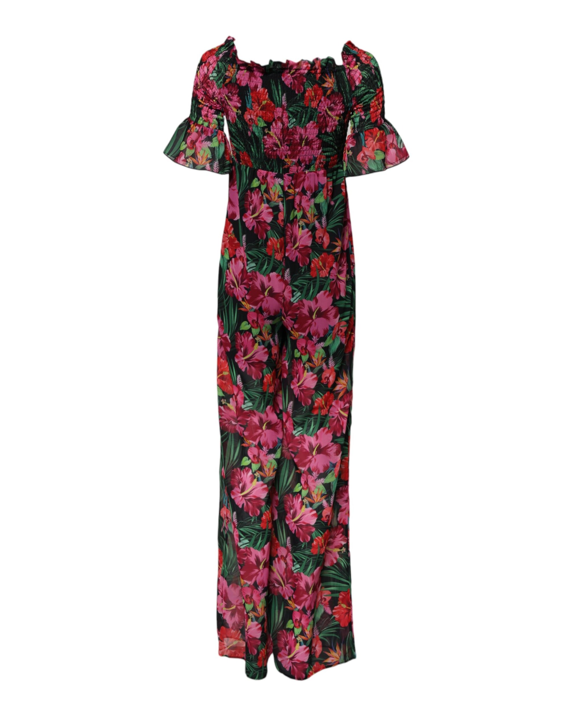 Patrizia Pepe Multicolor Floral Print Overall Jumpsuit Dress