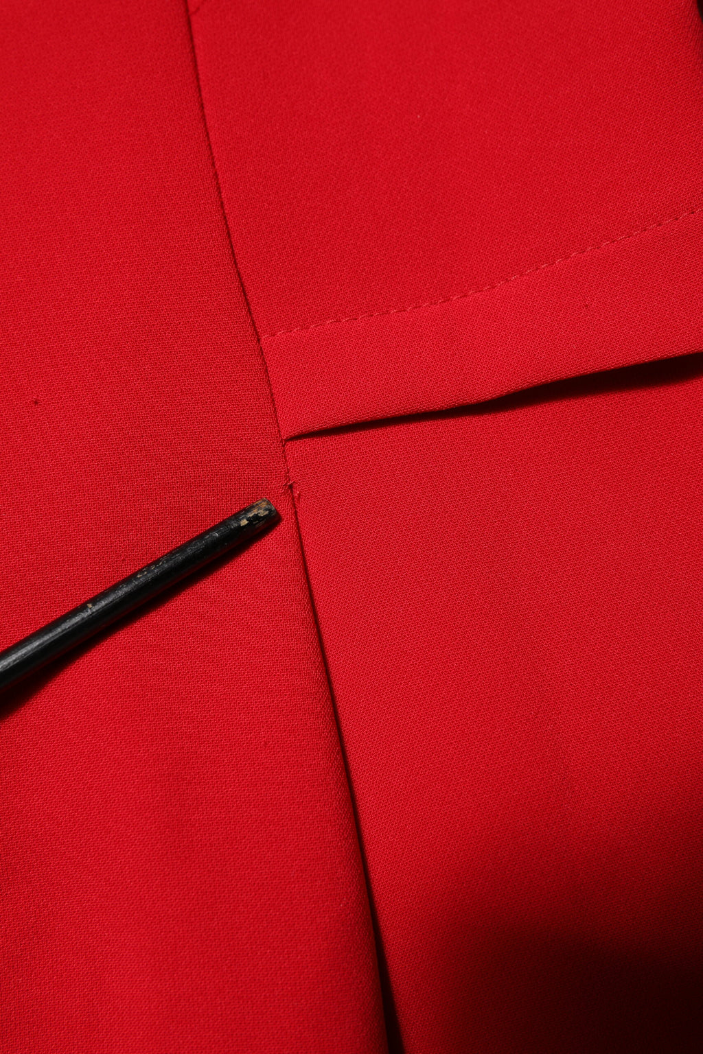 Armani Exchange Red Above Knee Long Sleeves Sheath Dress