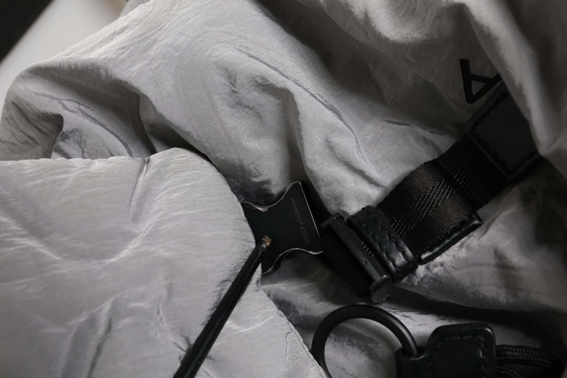 Dolce & Gabbana Gray Milano Print Drawstring Travel Backpack Bag