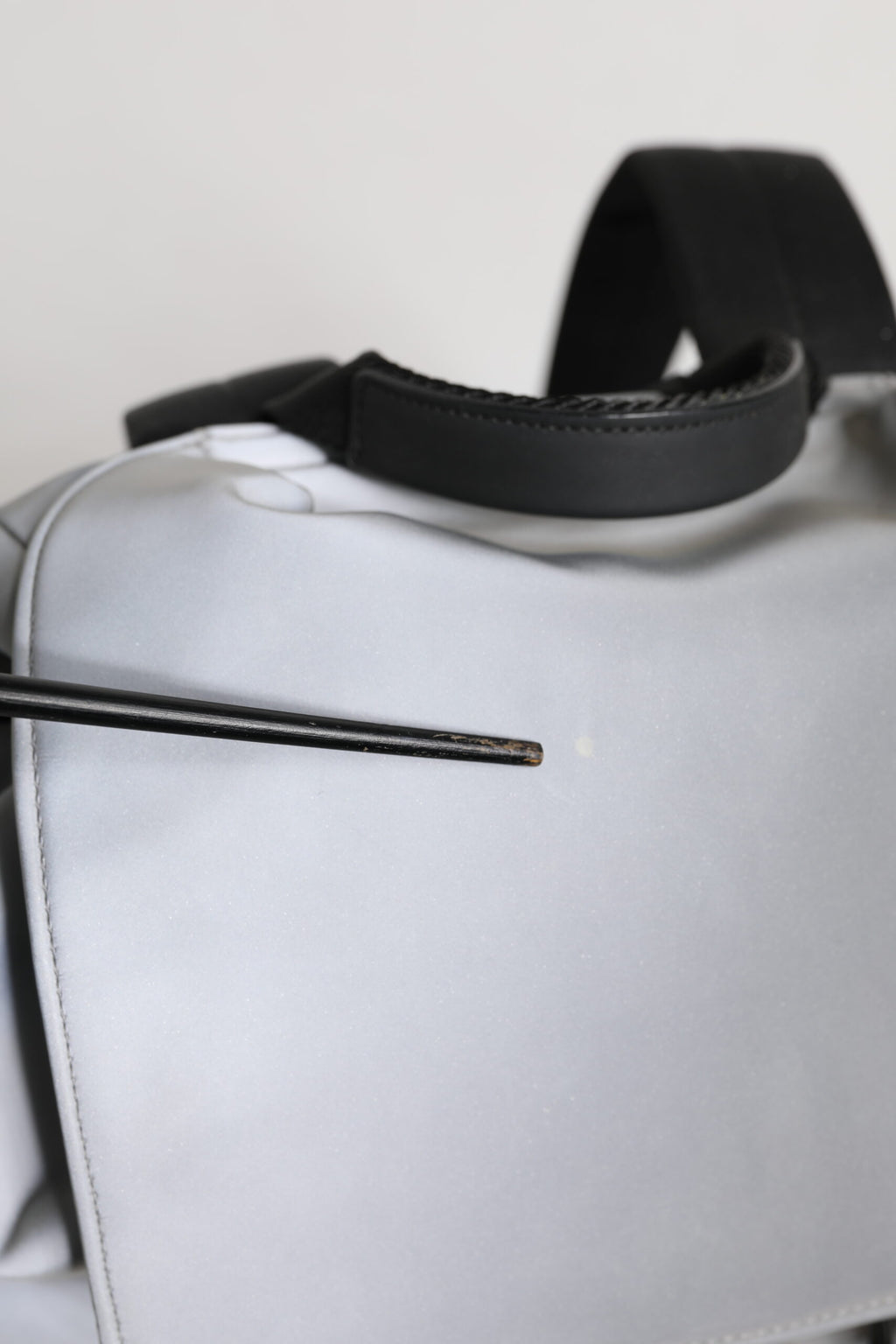 Dolce & Gabbana Gray Palermo Reflector Buckles Drawstring Backpack Bag