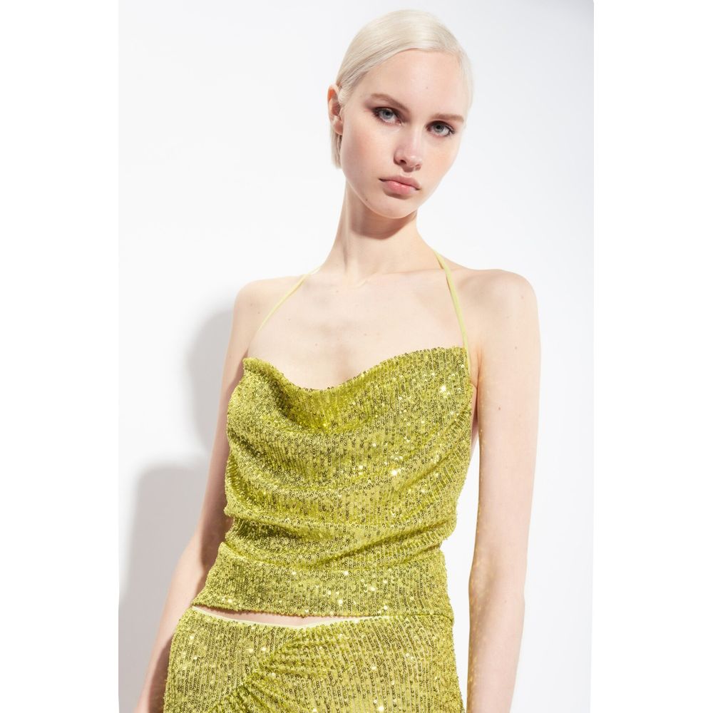 PINKO Green Polyester Tops & T-Shirt