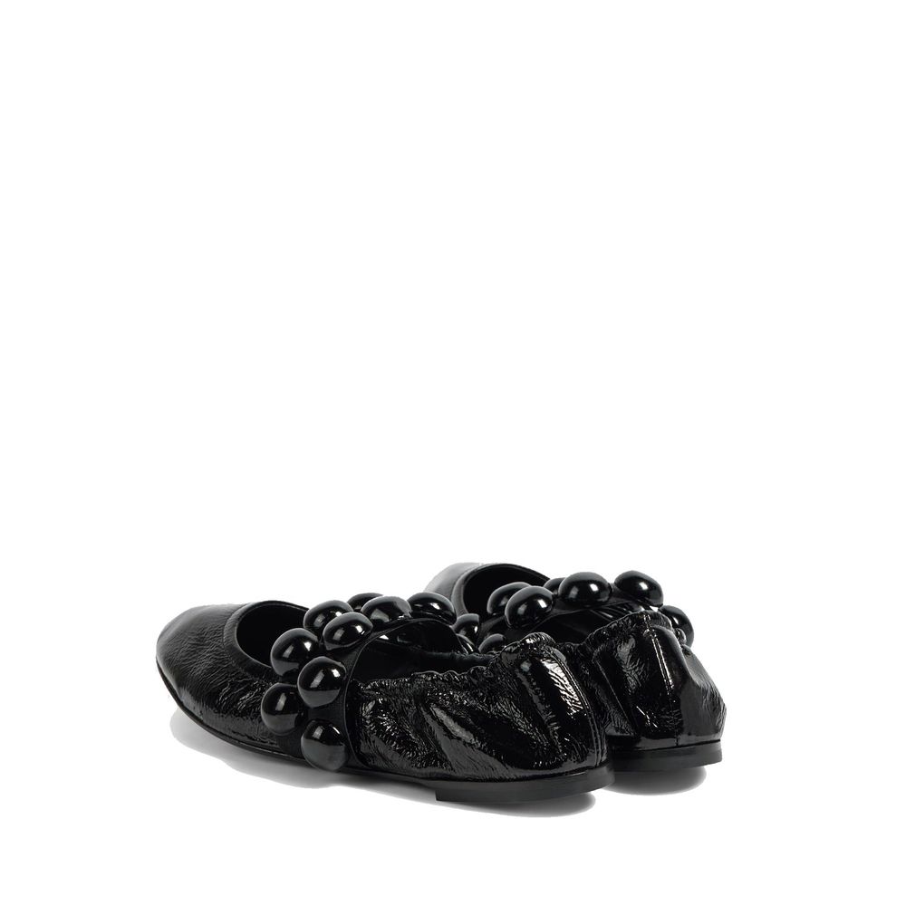 Alaïa Sphere Leather Mary Jane Flats