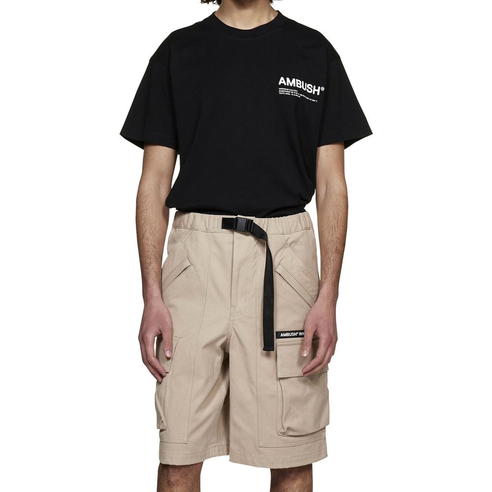Ambush Beige Cotton Bermuda Shorts