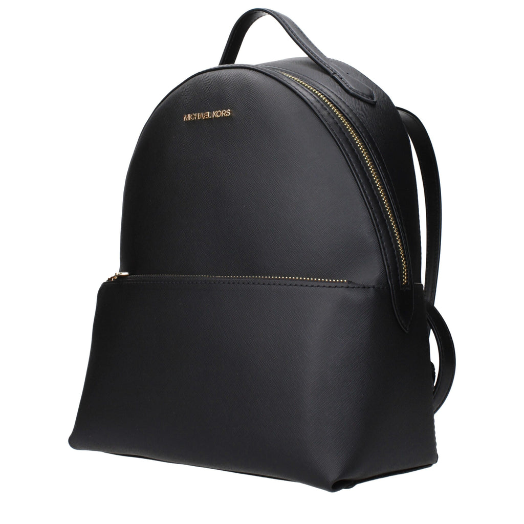 Michael Kors Black Leather Backpack