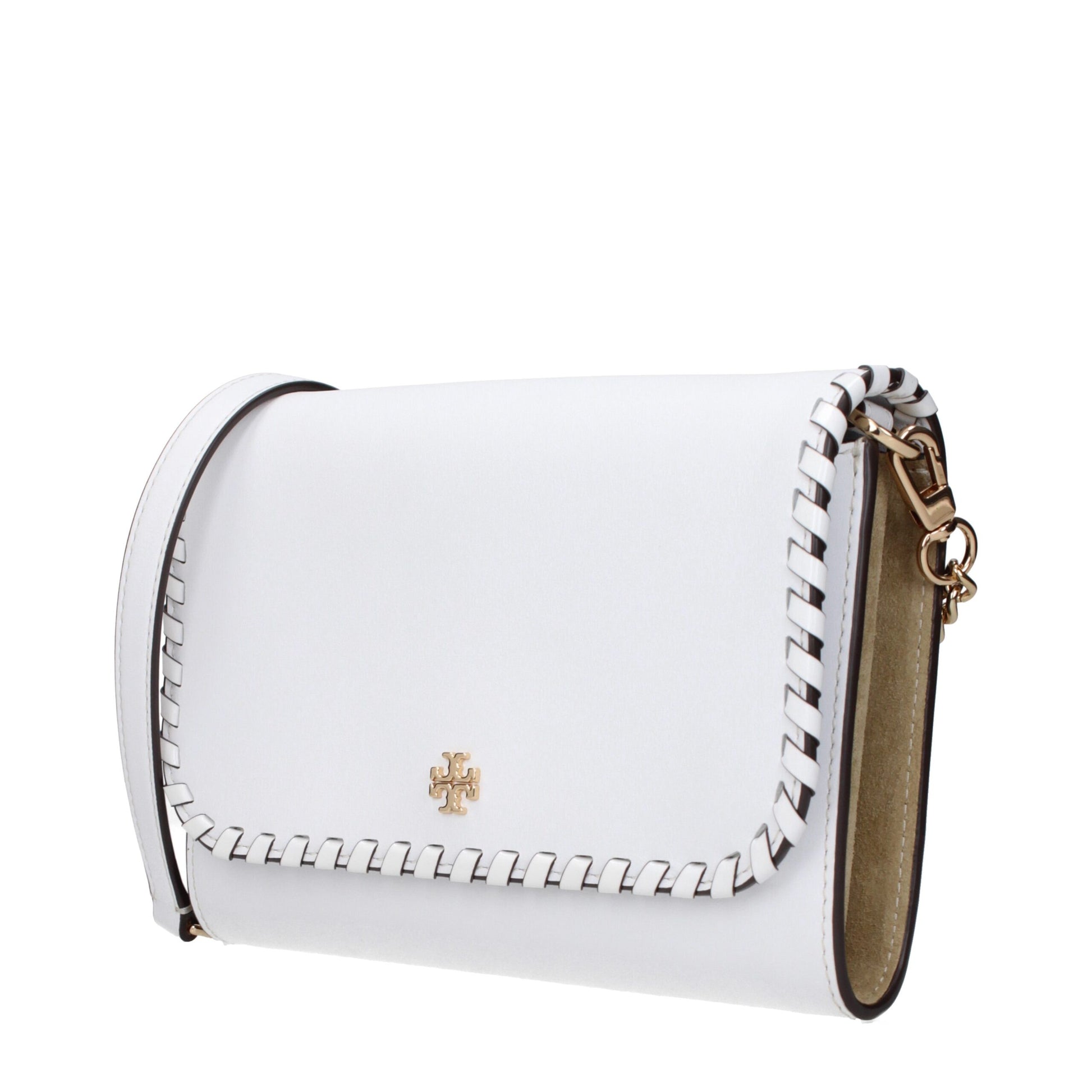 Tory Burch White Leather Clutch Bag