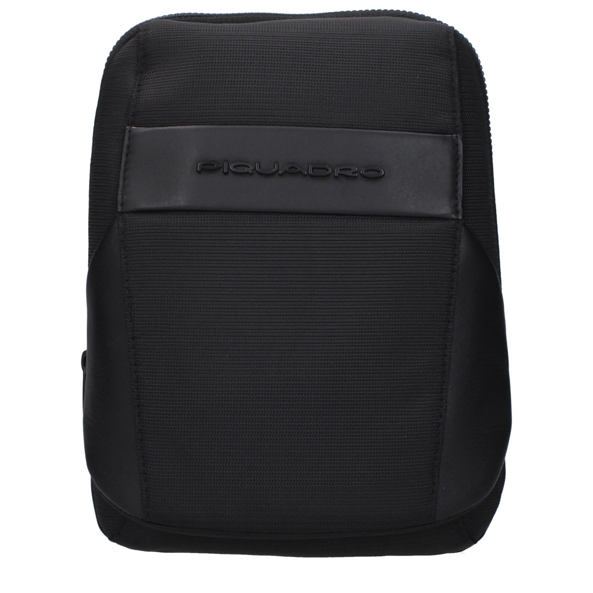 Piquadro Black Fabric Crossbody Bag